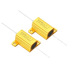 5W 500 Ohm Aluminum Shell Resistor Housing Resistor Wirewound Resistors 2pcs