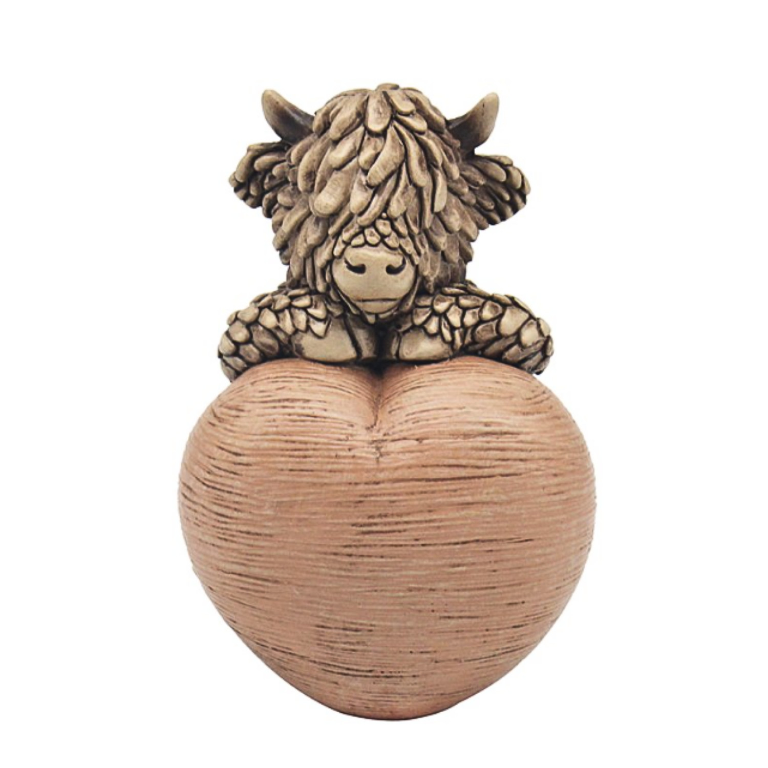Highland Cow With Heart Figurine by Lesser & Pavey