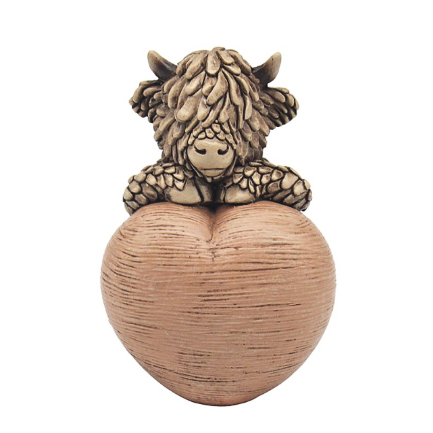 Highland Cow With Heart Figurine by Lesser & Pavey