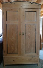 Hochw. Biedermeier Stil Weichholz Kleiderschrank Wäscheschrank Dielenschrank
