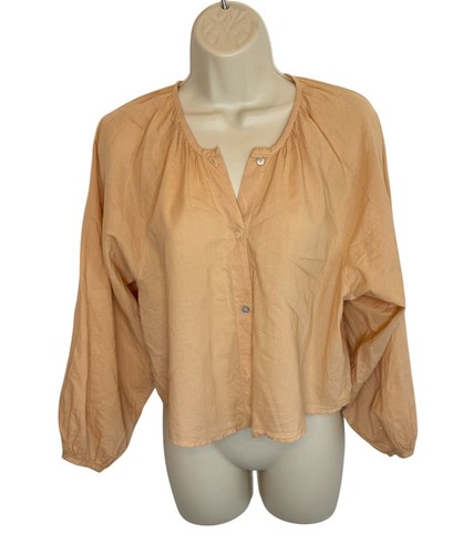 CALI by Cali-Dreaming The Dolly Shirt Peach - Size XS