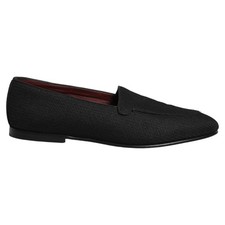 DOLCE & GABBANA Shoes Black Woven Men Slip On Dress Loafers EU44 / US11 1880usd
