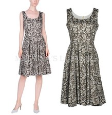 DOLCE & GABBANA DRESS PAISLEY PRINT FLARED SKIRT $1,895 sz IT 38 US 2