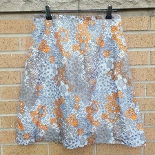 1960s Flower Power Mini Skirt Handmade Vintage Daisy Size Small