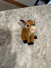 8" Disney Store Plush Beanie - Bambi Deer Fawn Movie Soft - NWT Rare B204