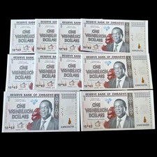 10pcs Zimbabwe 1 Vigintillion Dollar Banknotes | Sammler Geldschein Gedenknote