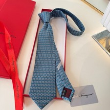 Ferragamo tie Authentic Hot Sale Width 8cm