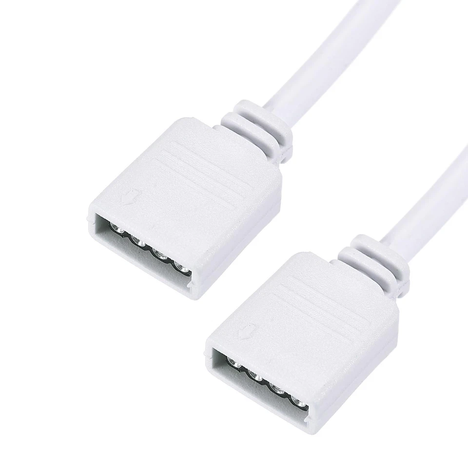 Cable de extensión de tira LED RGB de 4 pines de 10 mm 3 metros blanco con 4 enchufes macho Foto 3 de 4