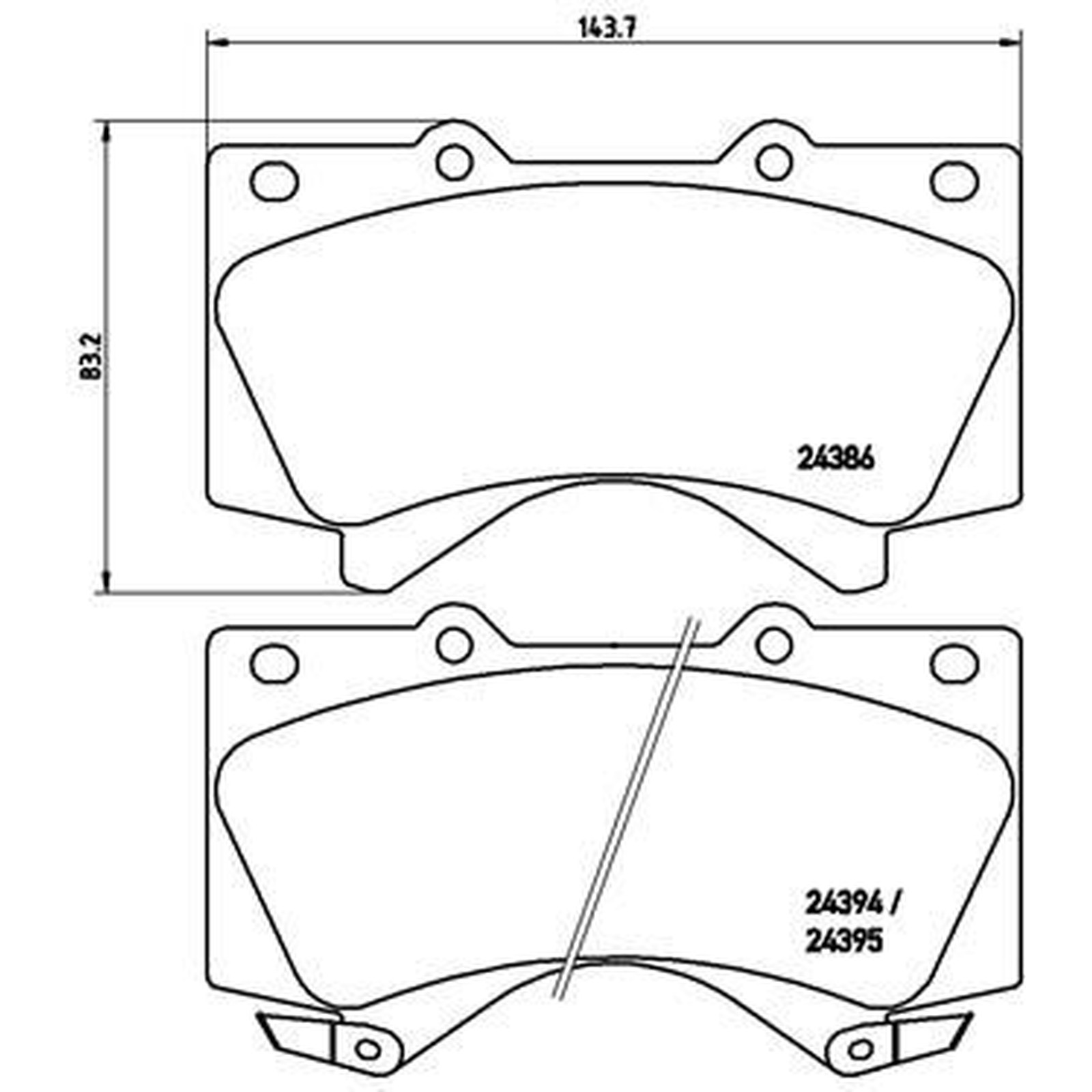 Front Brake Pad Set Fits Hyundai XG Toyota LandCruiser 200 BREMBO - Image 9