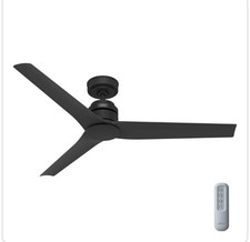 Hunter Nocturnal 52 in. Indoor/Outdoor Matte Black Propeller Ceiling Fan w/Remot