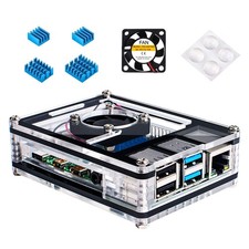 Raspberry Pi 4 Case Cooling Fan Heatsink, Compatible with Raspberry Pi 4 Model B