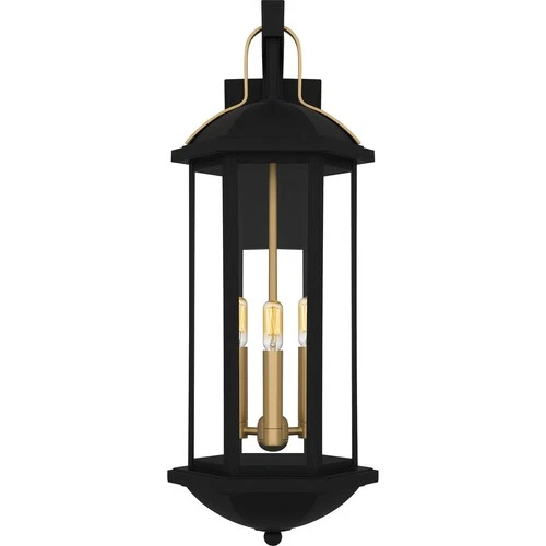 Matte Black  Outdoor Wall Lantern from the Crestfield Collection - Picture 3 of 5