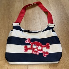 Cosatto Luxury Baby Changing Bag Navy White Striped Pirate logo excellent