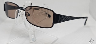 Dereon Rectangular Sunglasses Black Crystal Accent Frame 53-16