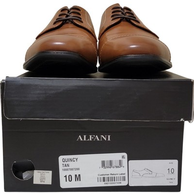 Alfani Quincy Memory Foam Men\'s 10.5 M
Lace Up Dress Shoes Tan Brown Oxford BOX Alfani Men Quincy Cap Toe Derby Oxfords Size US 10M Tan  main image 3
