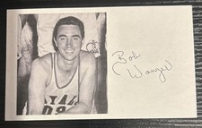 Bob Wanzer 3x5 authentic autographed card Rochester Royals NBA HOF