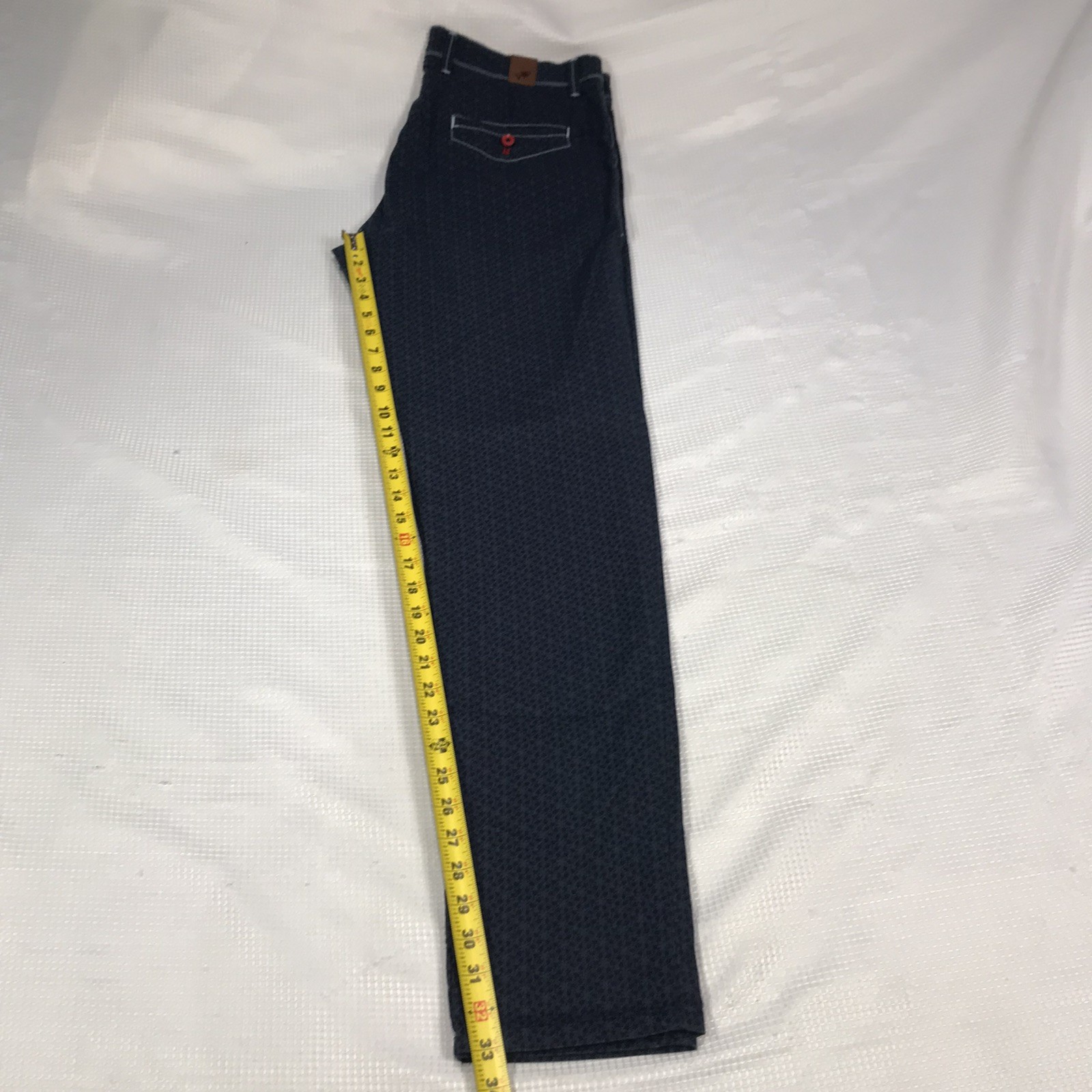 A Fish Named Fred - Chino Pant - Navy Blue Geometric Print￼ {I’m A Good Catch} image 4
