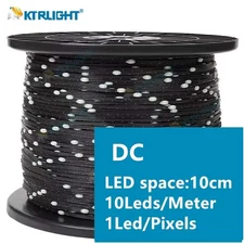 3Pin DC5V/12V Black LED Pixel Light String WS2811 RGB Programmable Light String