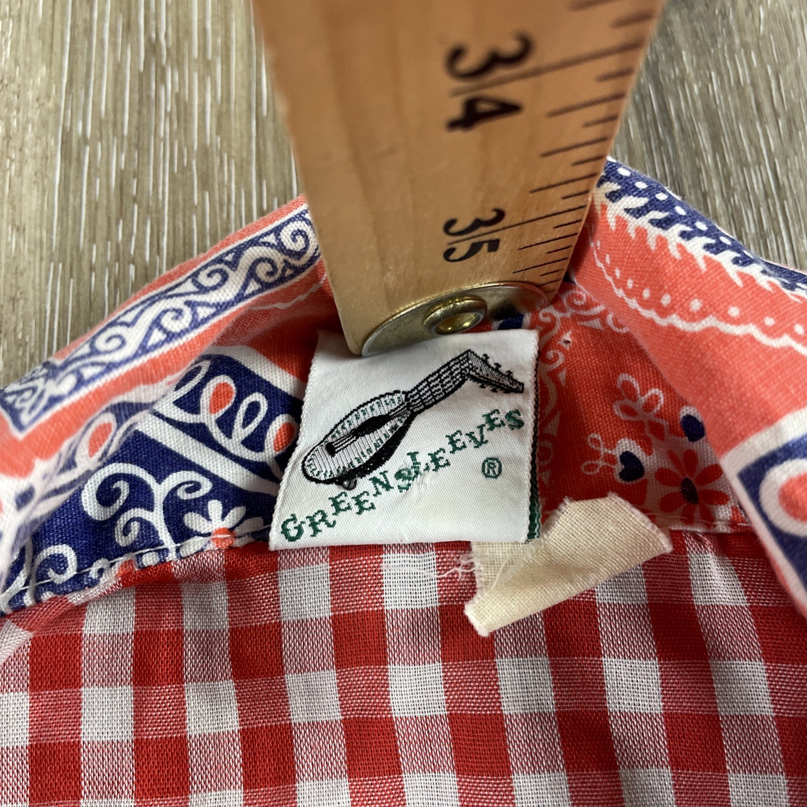 Vintage 70s Daisy Patchwork Point Collar Pocket B… - image 4