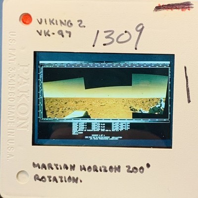 Original Vintage 35mm Slide NASA Viking 2 Mars Martian Horizon Space JPL
