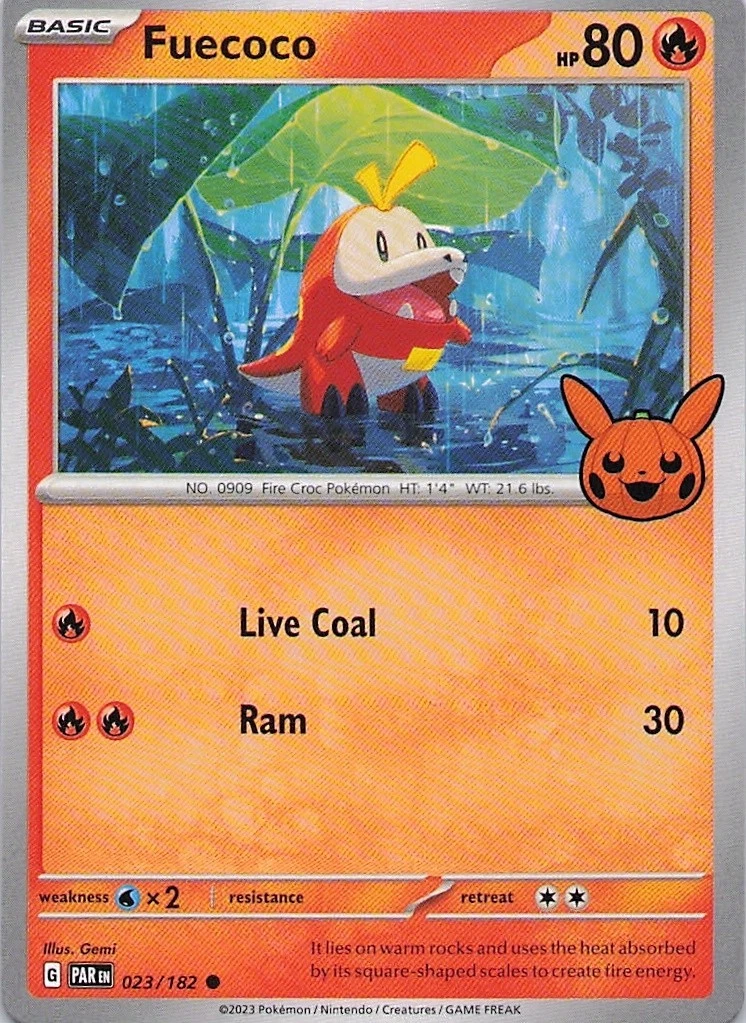 2024 Pokemon Fuecoco Trick or Trade 023/182 BOOster | eBay