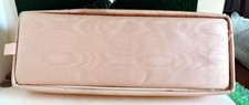 VTG Glove Handkerchief Glove Box Quilted Satin Pink Vanity Storage 1930s 16