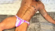 New Men's Sexy Andrew Christian Pen#s Print Jock w/Show-It Hang Free Pouch-Gay