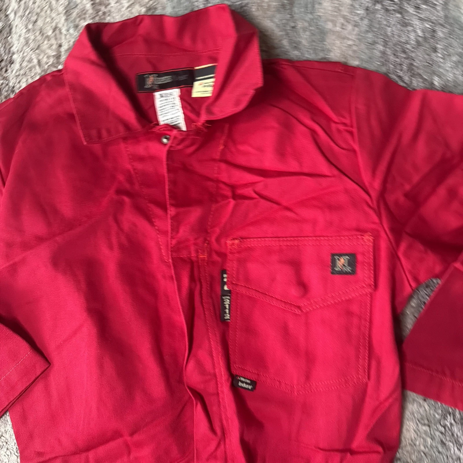 Neese Indura Westex Wear HRC2 FR Shirt Size Medium 38/40 Red Coveralls image 10
