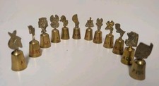 vintage Set of 12 Brass Bell "SHAPED" Signs Zodiac Astrology Symbols