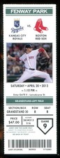 2013 Apr 20th Full Ticket Red Sox David Ortiz Boston Marathon Speech Fenway Park