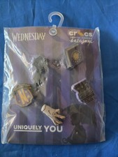 Crocs Jibbitz Addams Family Wednesday 5 Pack NEW