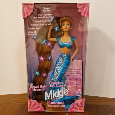 Barbie Midge Jewel Hair Mermaid Mattel Vintage Neu Europe
