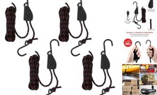 4 Pcs Kayak Rope Tie Downs Straps, 1/4" x 12Ft Adjustable Tie Down Straps