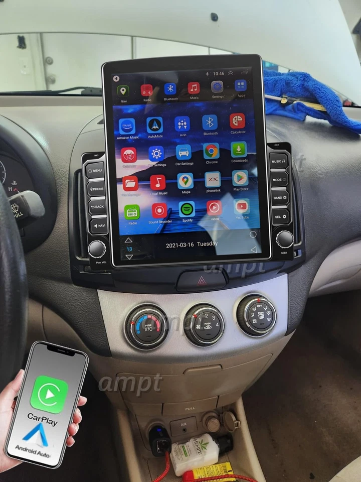 9.7" For Hyundai Elantra 2006-2011 CarPlay Android 13 Car Radio Stereo 32G Foto 3 de 4