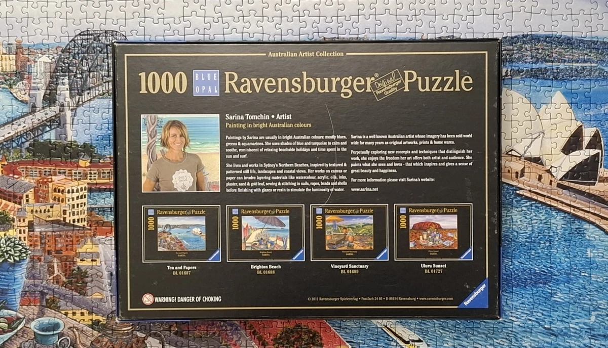 Ravensburger Tea And Papers Sarina Tomchin 1000 Piece Jigsaw Puzzle - Complete!