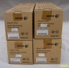 SET OF 4 XEROX PHASER 6700 HIGH CAPACITY TONER CARTRIDGES NEW SEALED