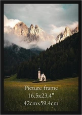 A2 Picture Frame Black, 16.5x23.4 Inch Thin Poster Photo Frame for Wall Displ...