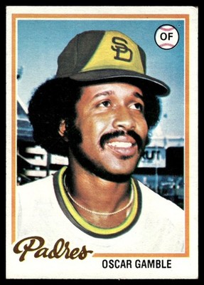 1978 Topps Oscar Gamble San Diego Padres #390