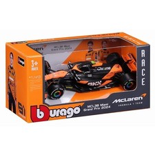 BURAGO McLaren F1 Team MCL38 2024 No 4 L Norris Window Box 1/43 Minicar