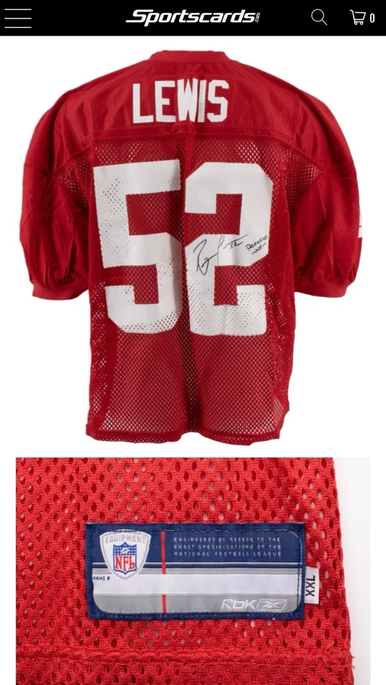 Camiseta deportiva Fleer Ultra Fusion 2006 de la corte Ray Lewis (camiseta del Pro Bowl) 🔥🔥 Foto 4 de 4