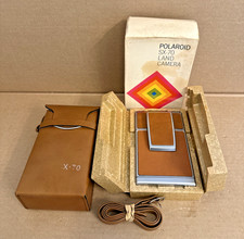 Vintage Polaroid SX-70 Land Camera Leather Folding Instant Box Case Untested