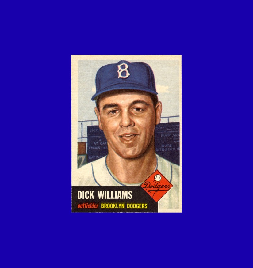 1953 Topps Dick Williams #125 - Brooklyn Dodgers - NM-MT+