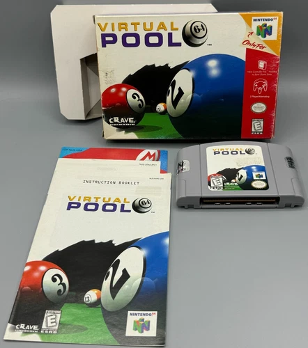 Virtual Pool 64 Nintendo 64 N64 CIB Complete W/ Manual & Inserts Authentic