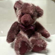 Russ Boysenberry Bear Beanie Plush Stuffed Animal Plum Silver Color 15" Soft Toy