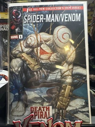 AMAZING SPIDERMAN VENOM DEATH SPIRAL #1 MICO SUAYAN MEGACON VARIANT COA NM