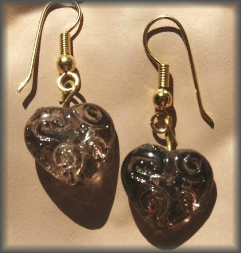 Pendientes estilo gancho perforado con gancho colgante de corazón romántico y femenino - Imagen 2 de 5