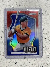 2022 Panini Prizm Mark McGwire #OS-7 Old School Red White Blue Prizm Athletics