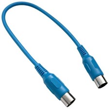 1 Foot Blue 5 Pin MIDI Cables Pro Audio MIDI Cords