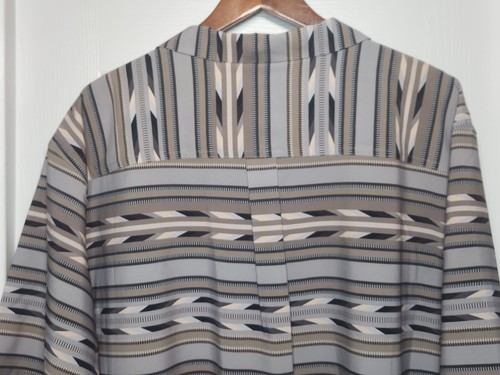 Cinch Classic Cowboy Collection Mens 2XL Gray Striped Camp Shirt Short Sleeve - Picture 9 of 12