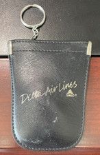 Vintage Delta Airlines Key Ring / Coin Purse with Signature Logo